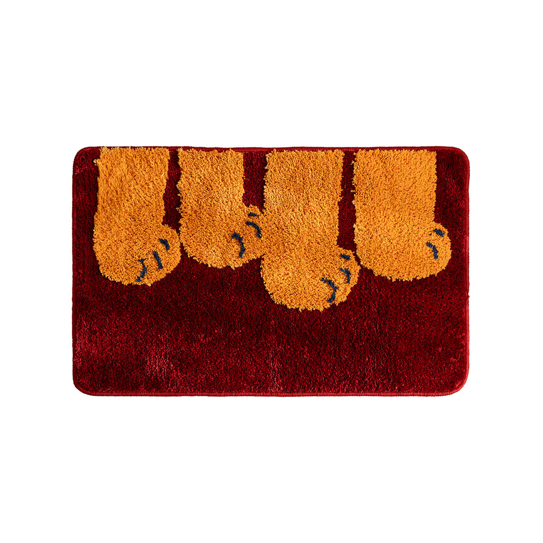 Bath mat with paw print design and extra soft high pile Kalsten