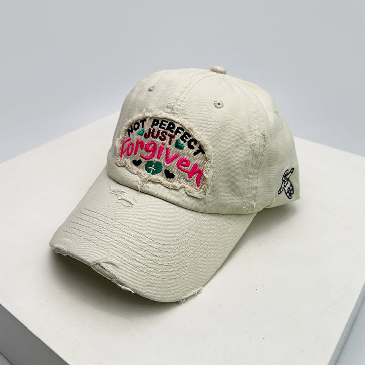 Women's Distressed Cotton Inspirational Baseball Cap Kalsten