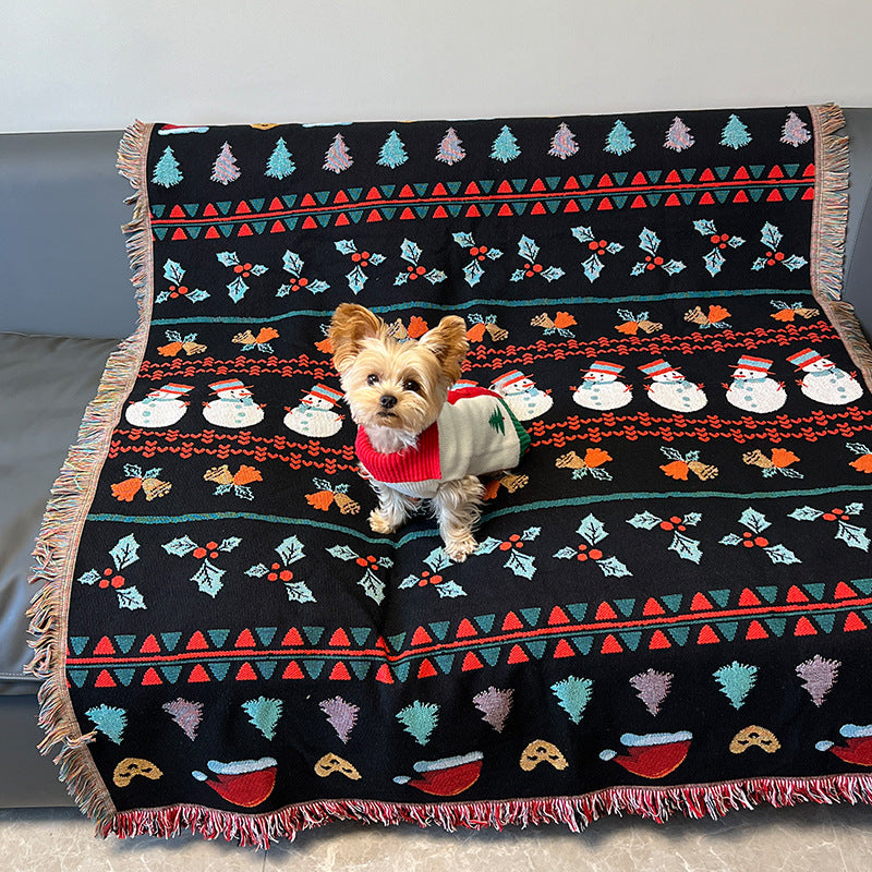Festive Patterned Throw Blanket