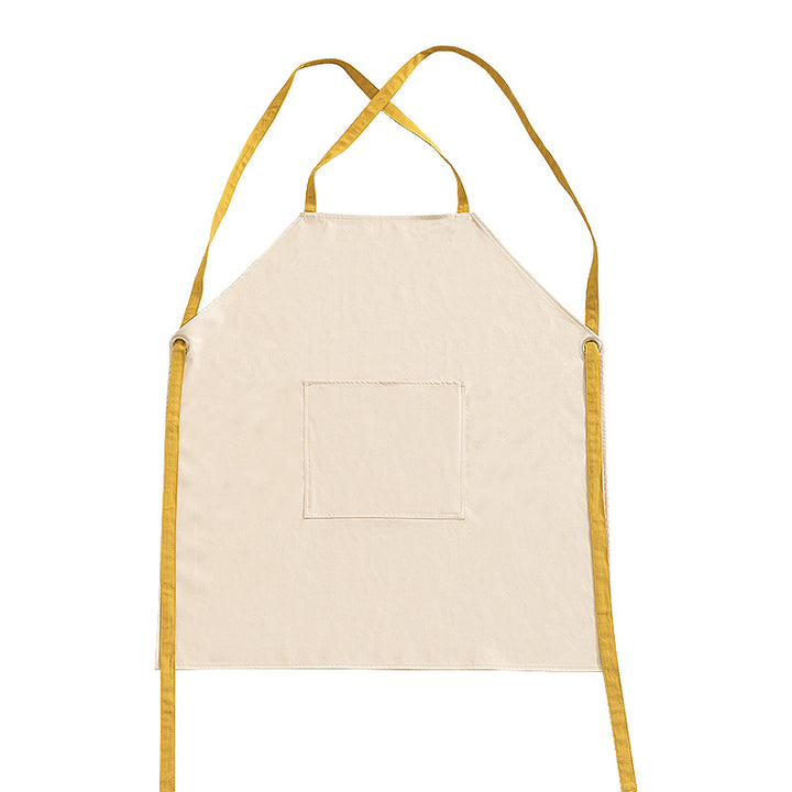 Adjustable cotton cooking apron with cross straps and large front pocket Kalsten