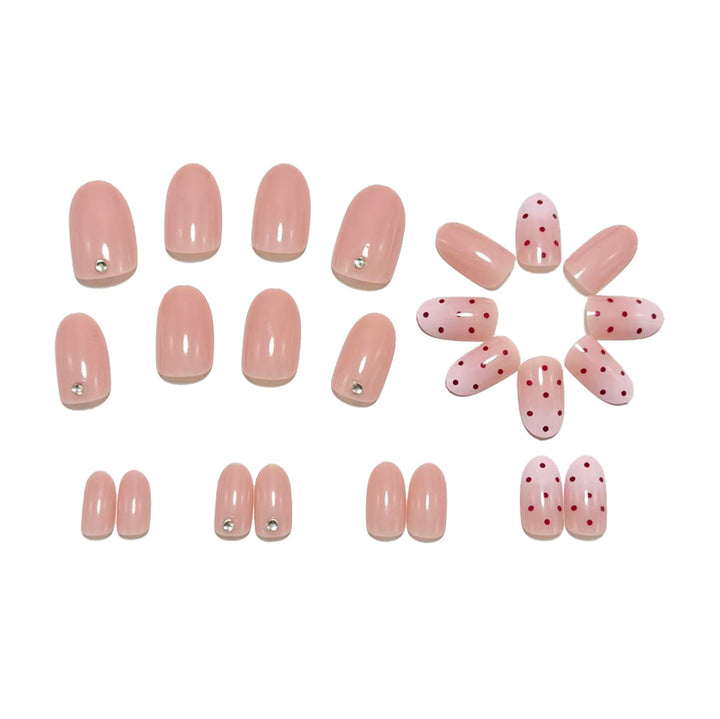 Trendy Polka Dot Design Artificial Nails Kalsten