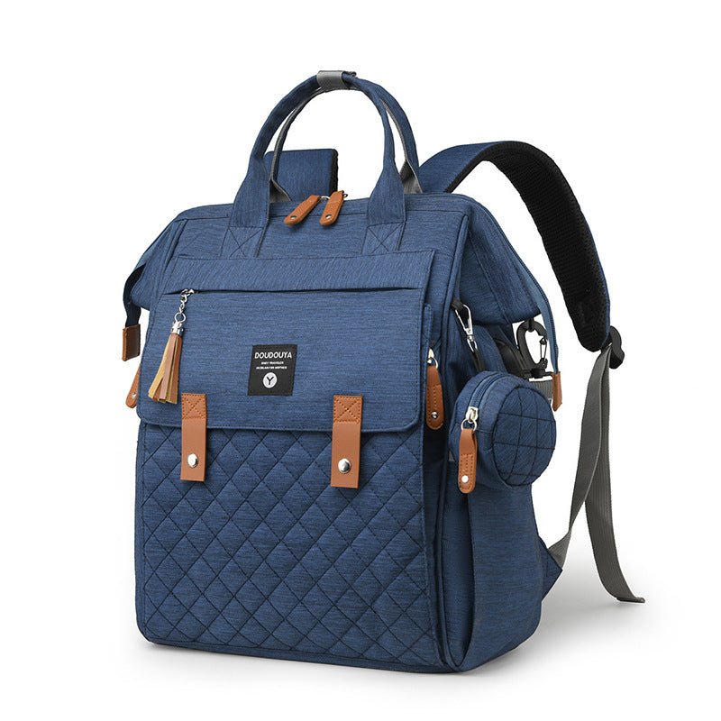 Multifunctional Quilted Diaper Backpack Kalsten