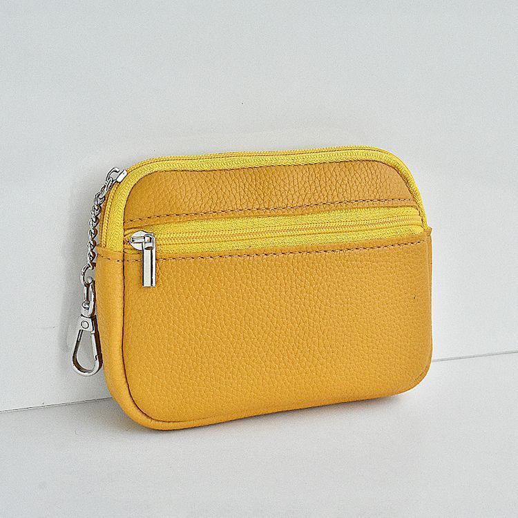 Compact Leather Zippered Card Wallet Kalsten