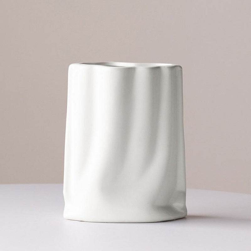 Artistic Metal Sculpture Vase