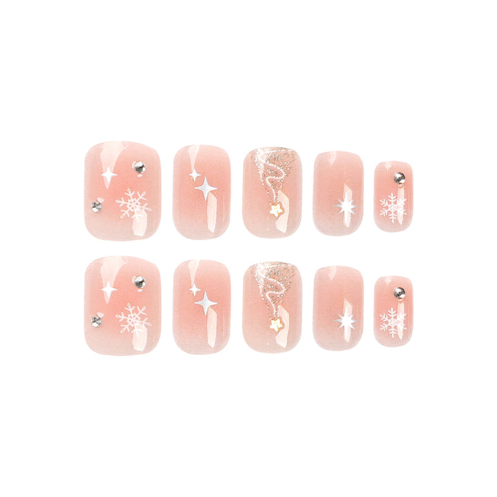 Artful Nail Extensions with Christmas Design Kalsten