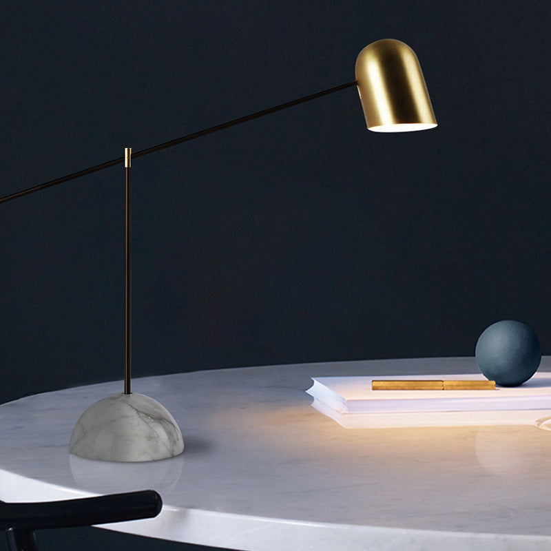 Adjustable Arm Floor Lamp with Marble Base
