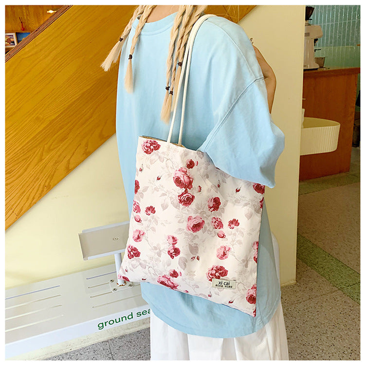 Floral Print Reusable Shopping Tote