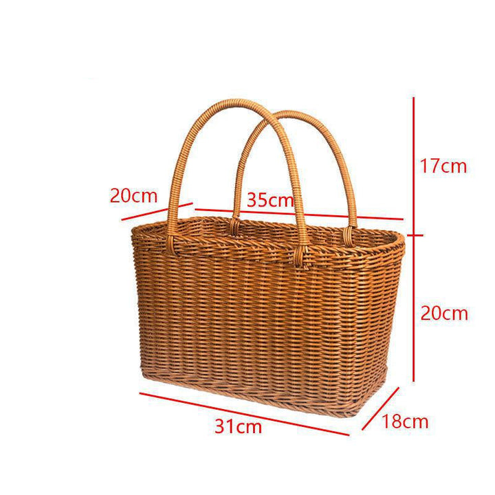 Handcrafted Woven Shopper Basket Kalsten