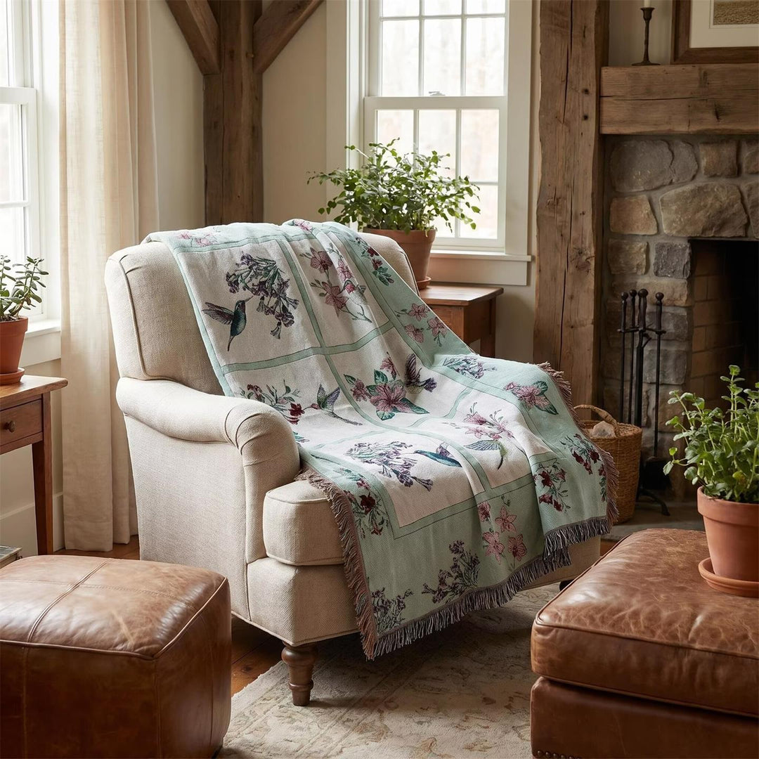 Elegant Floral Throw Blanket