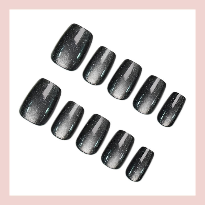 Acrylic Nail Set with Glamorous Glitter Accents Kalsten