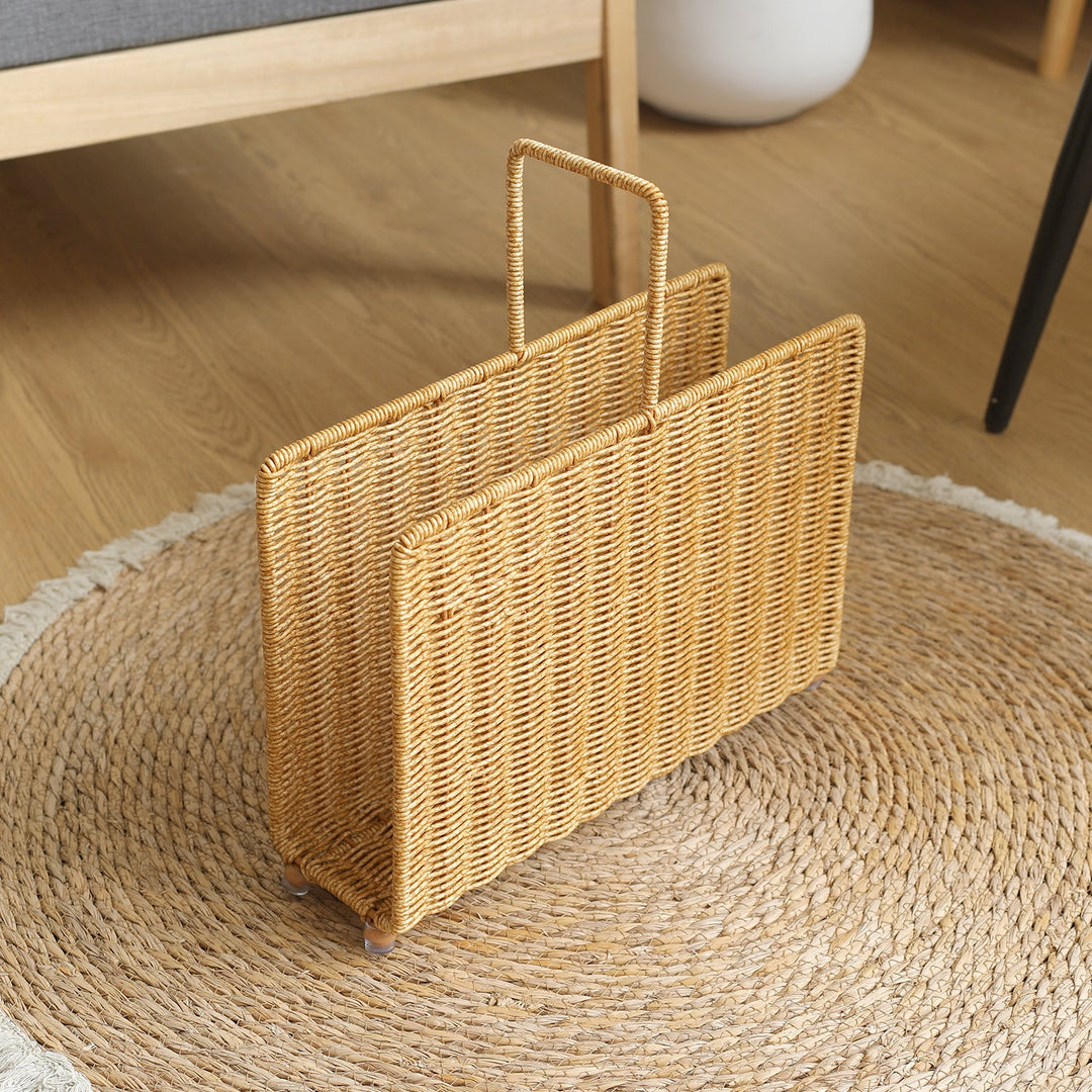 Spacious Woven Magazine Holder Kalsten
