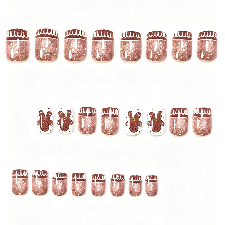 Gingerbread-Themed Nail Art Set Kalsten