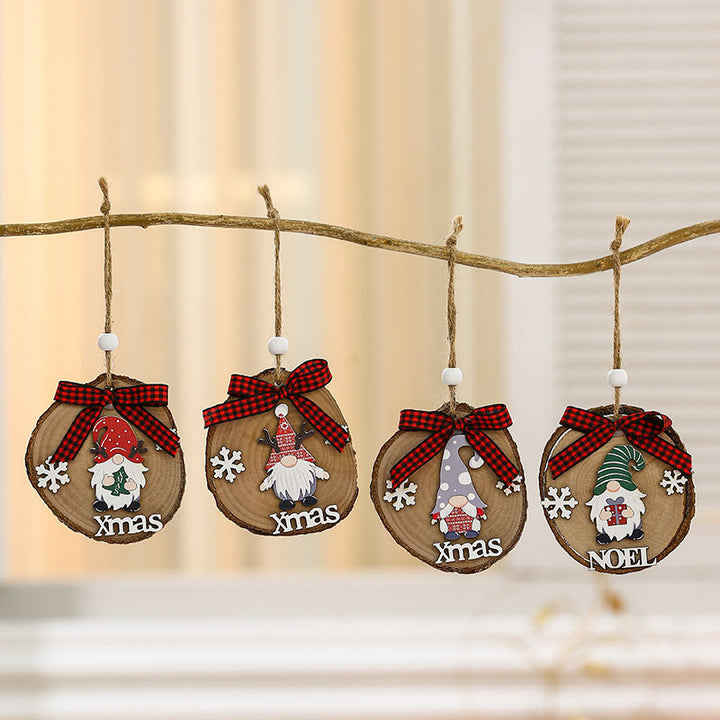 Wooden Holiday Gnome Ornament Kalsten