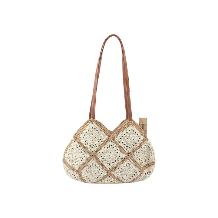 Crochet bag with elegant leather accent Kalsten