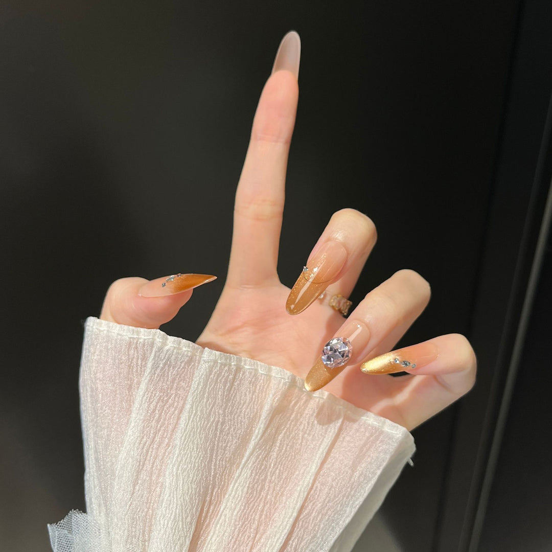 Glamorous Long Stiletto Press-On Nail Extensions Kalsten