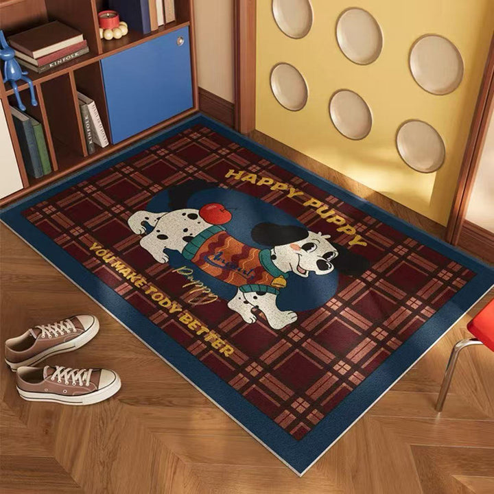 Playful Puppy-Themed Welcome Mat