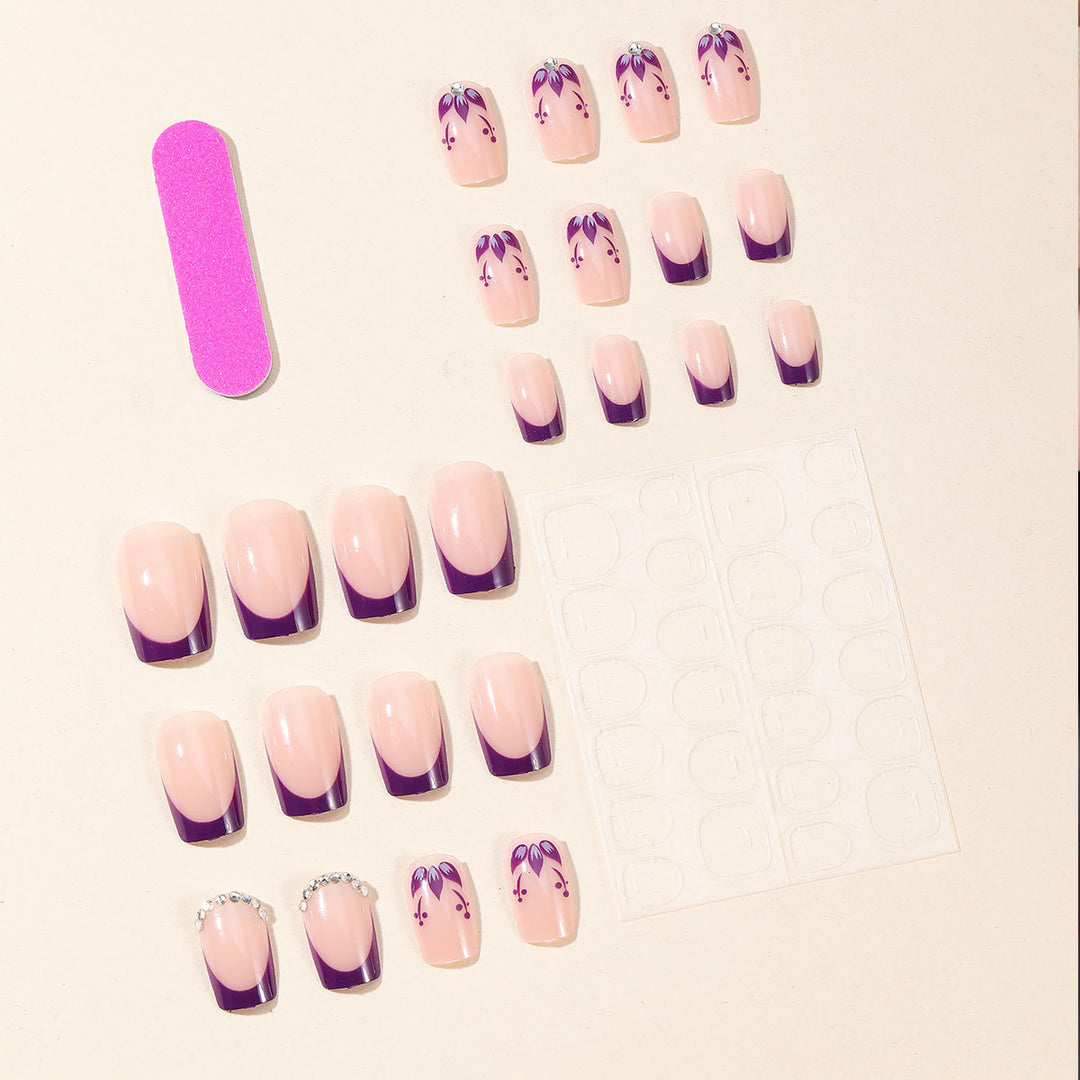 Artistic Floral Acrylic Nail Extensions Kalsten