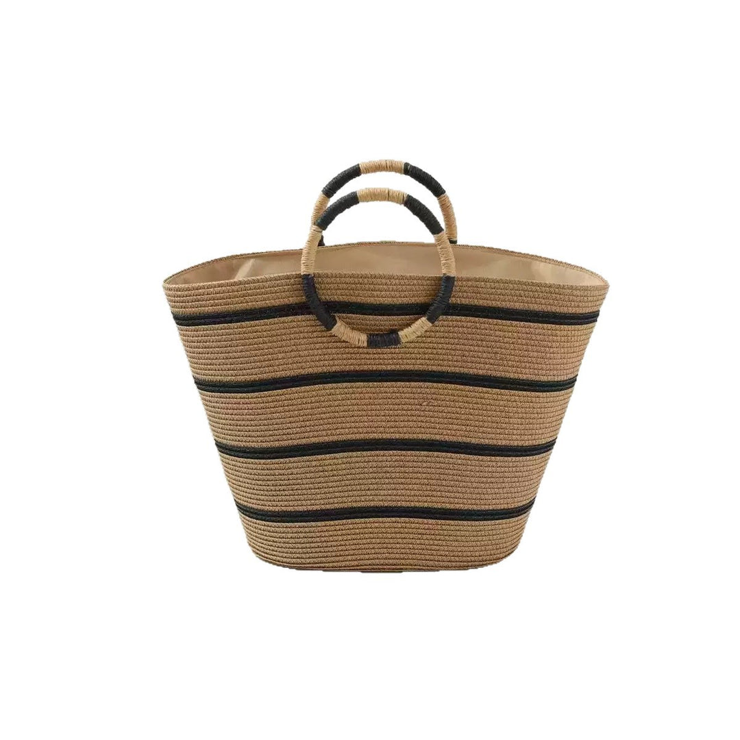 Basket bag with unique striped pattern Kalsten
