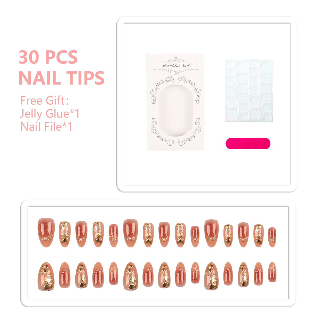 Decorative Press-On Nail Tips Set  1790956226