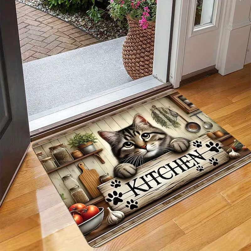 Cute Cat-Themed Doormat Kalsten