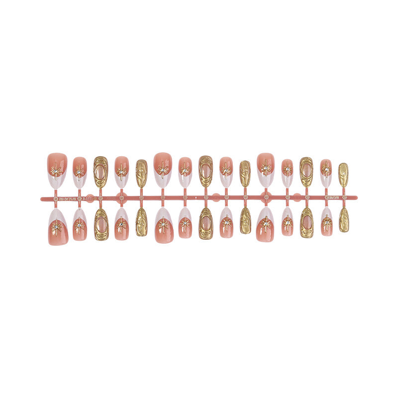 Premium Decorative Press-On Nail Set with Elegant Floral Accents Kalsten