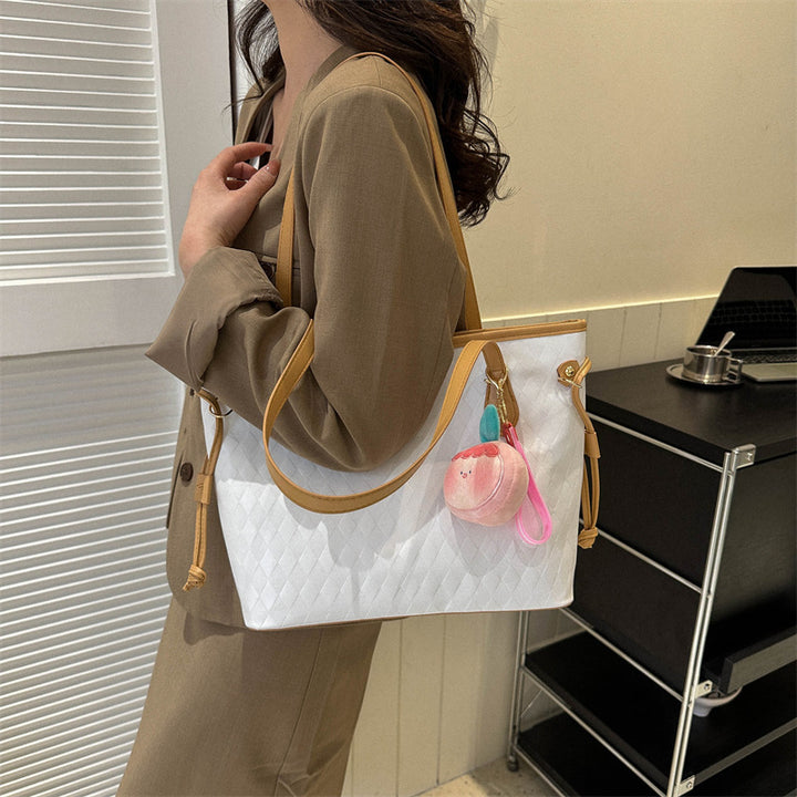 Quilted Pattern Handheld Tote Bag Kalsten