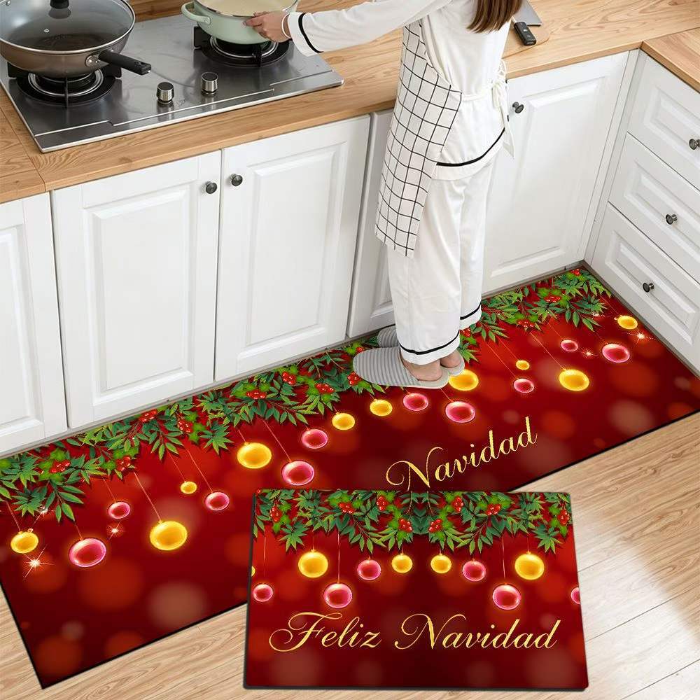 Festive Christmas Themed Kitchen Mat Kalsten