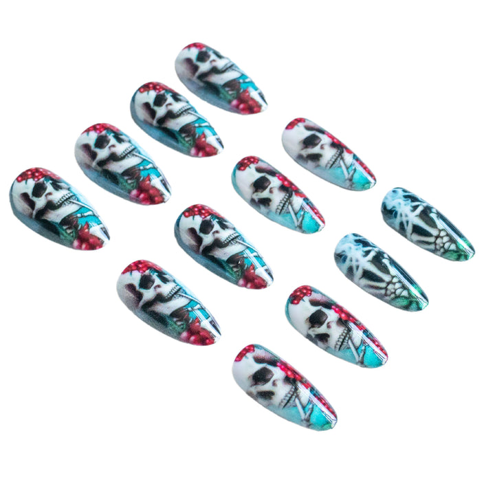 Artistic Skeleton Motif Nail Art Kit