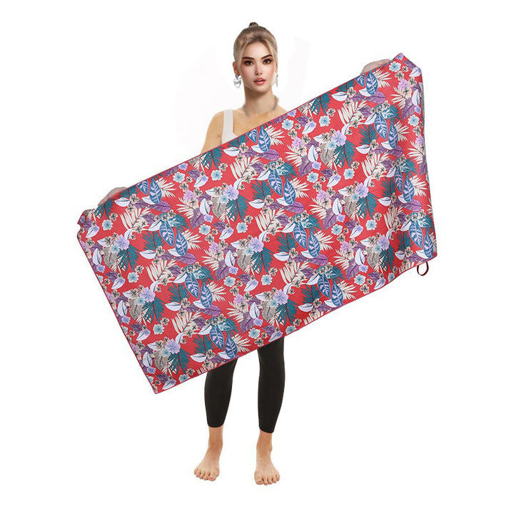 Women's beach towel with colorful flamingo design Kalsten