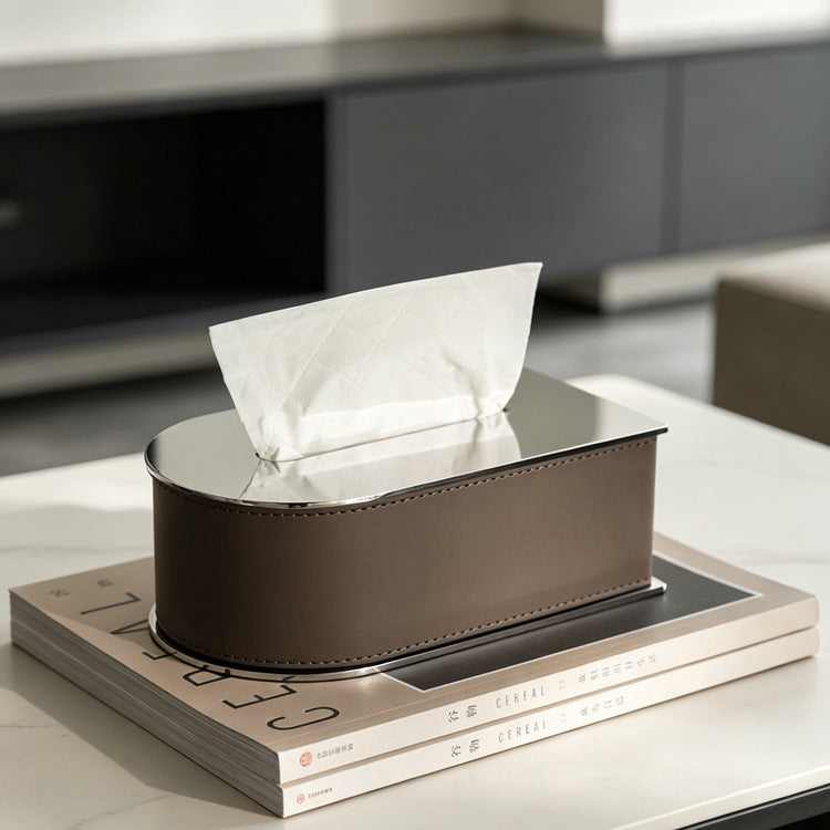 Stylish Leather Tissue Box Holder