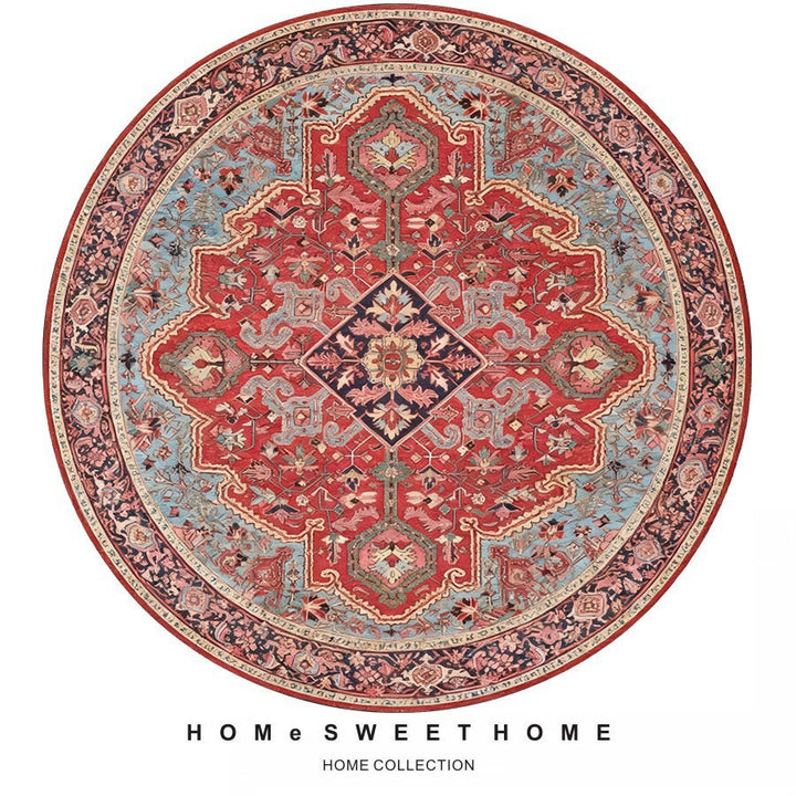 Vintage-Inspired Round Rug