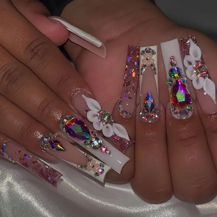 Glamorous Decorative Acrylic Press-On Nails Kalsten