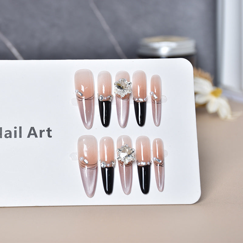 Premium Rhinestone-Embellished Press-On Nail Extensions Kalsten