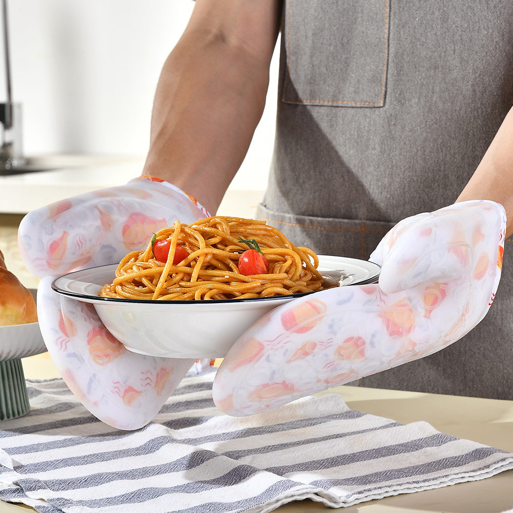 Heat-resistant silicone oven mitts with non-slip surface Kalsten