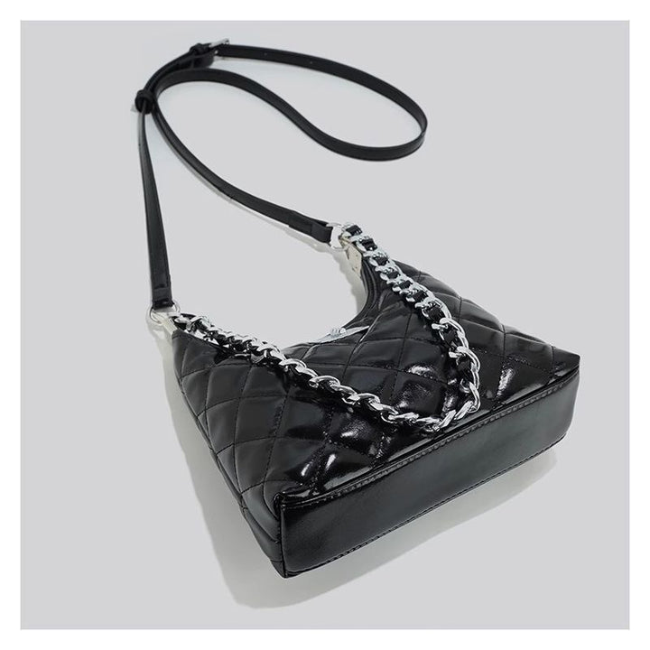 Quilted Chain-Handled Shoulder Bag Kalsten