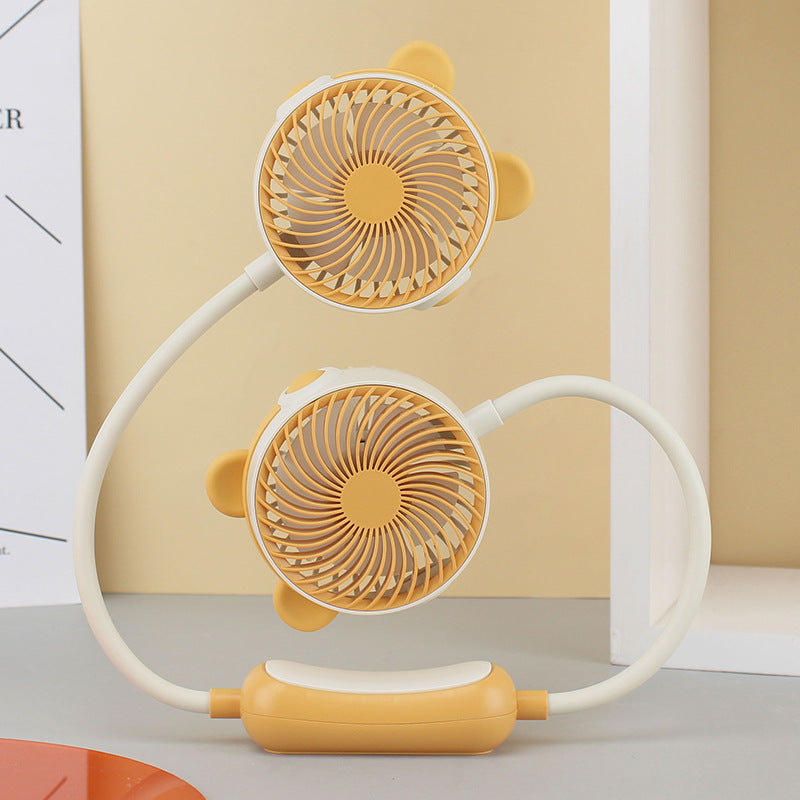 Ladies Portable Neck Fan with Dual Fan Kalsten