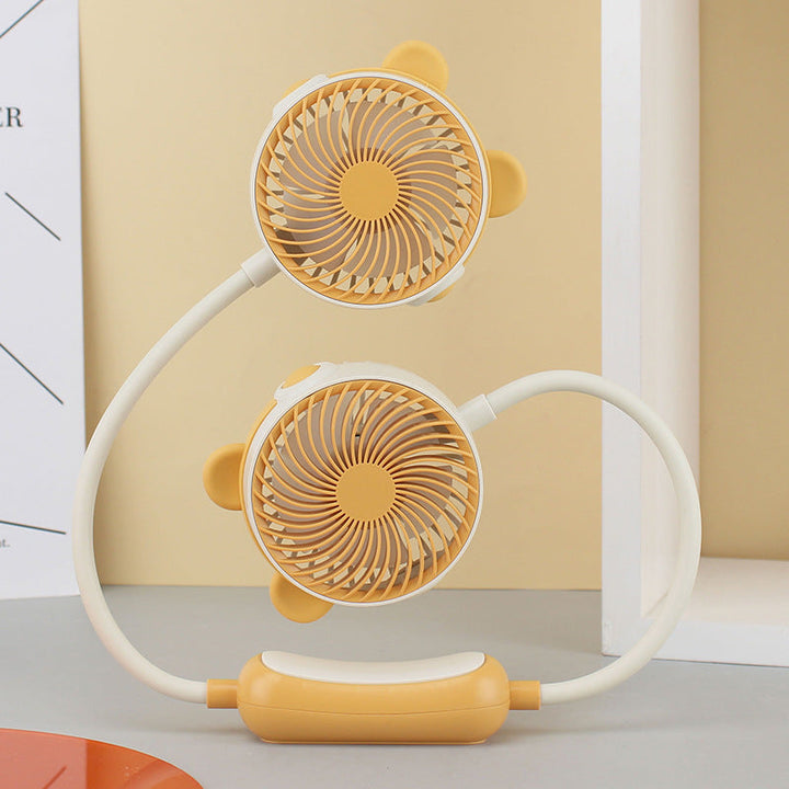 Ladies Portable Neck Fan with Dual Fan Kalsten