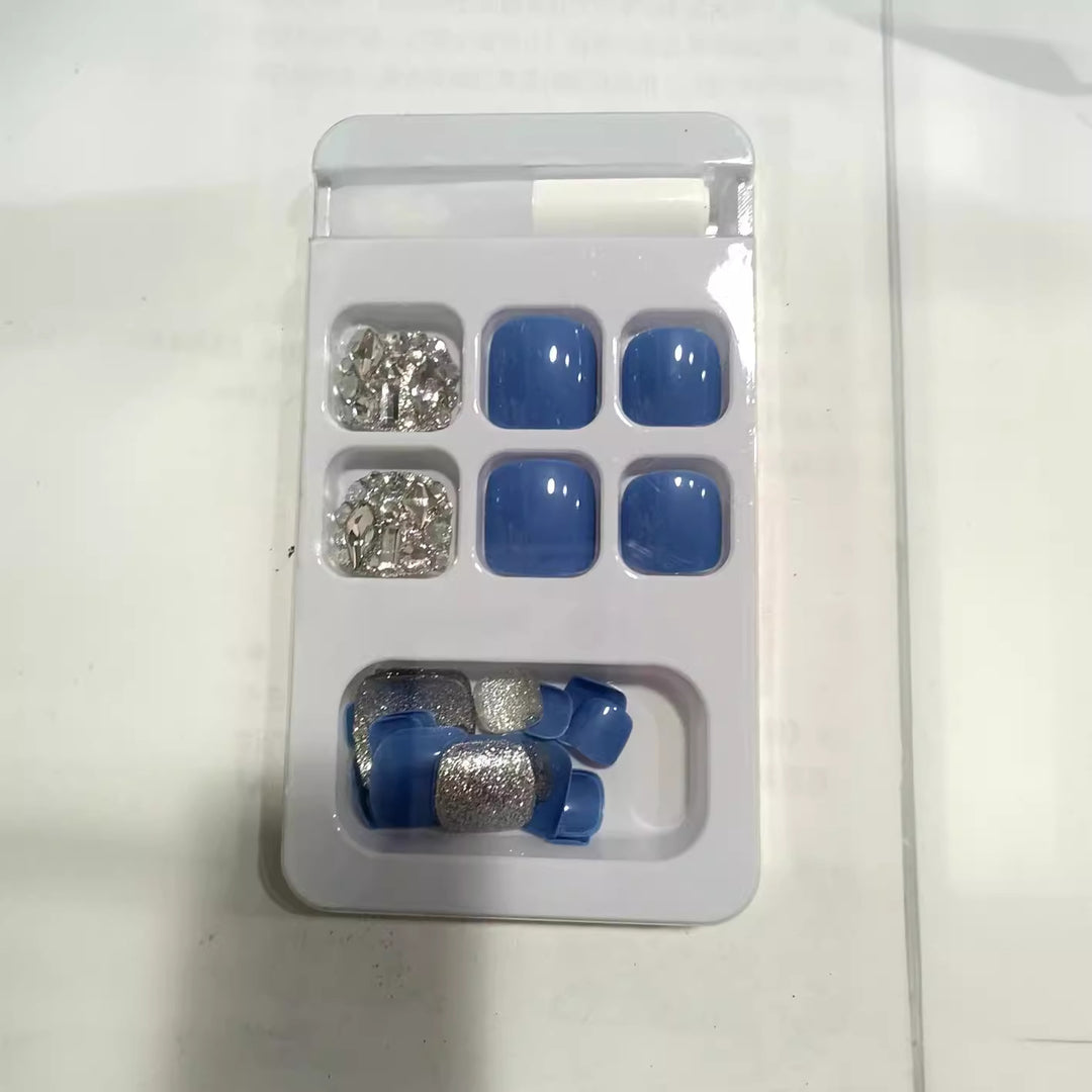 Decorative Press-On Nail Kit with Rhinestone Accents Kalsten