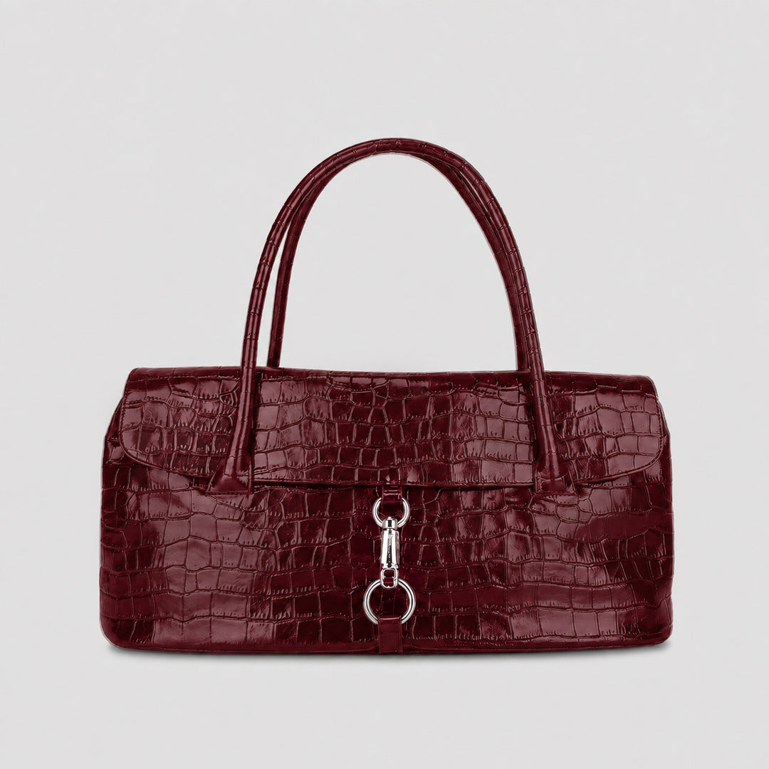 Elegant Crocodile Pattern Handbag