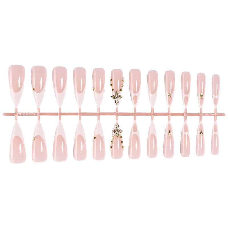 Elegant artificial nail set with unique embellishments Kalsten