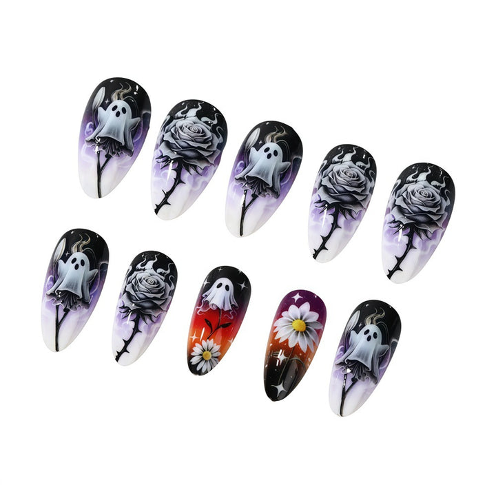 Creative artificial nails in spooky Halloween design Kalsten