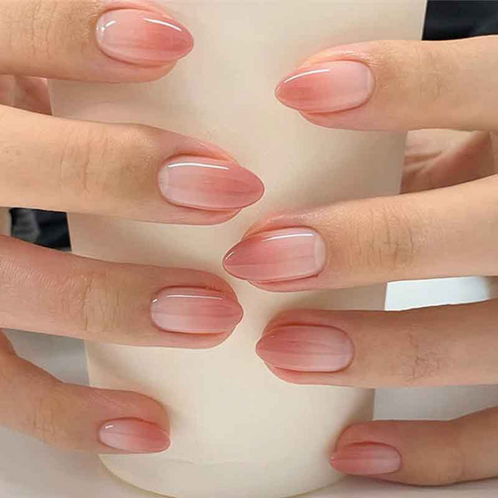 Acrylic nail set with elegant French-style design Kalsten