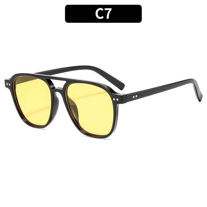 Retro Oversized Square Frame Sunglasses