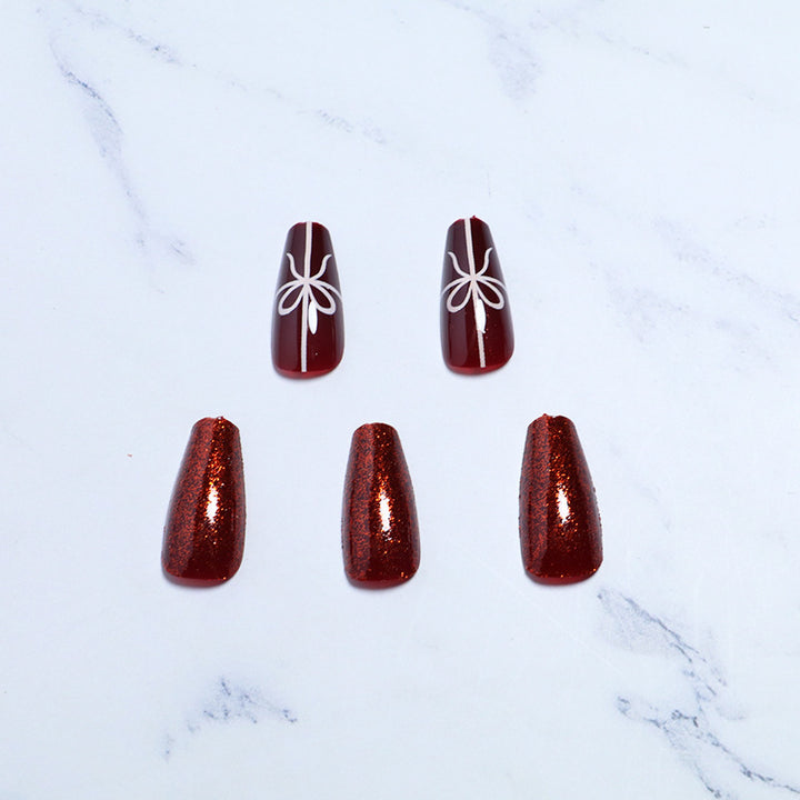 Artistic Glittery Press-On Nail Set Kalsten