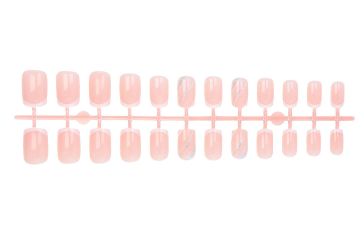 Acrylic Nails Set in Elegant French Design Kalsten