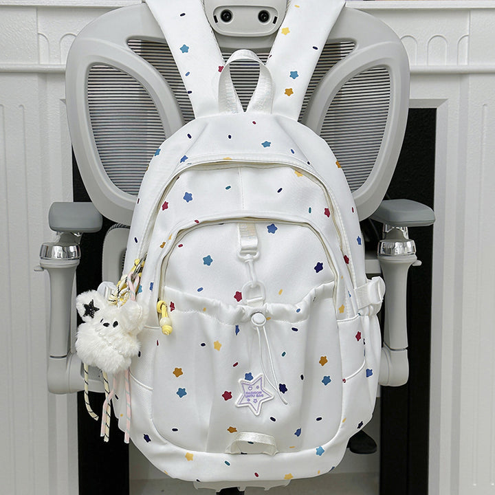 Backpack with Colorful Star Pattern and Versatile Compartments Kalsten