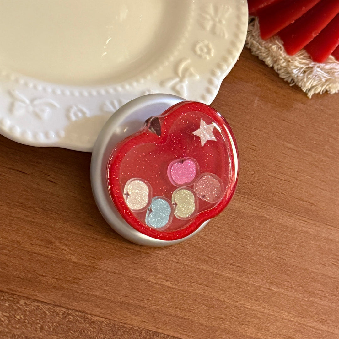 Funnier apple motif smartphone finger holder Kalsten