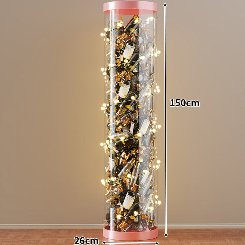 Tall Clear Acrylic Vertical Display Cylinder for Mini Perfume & Sample Bottle Collection