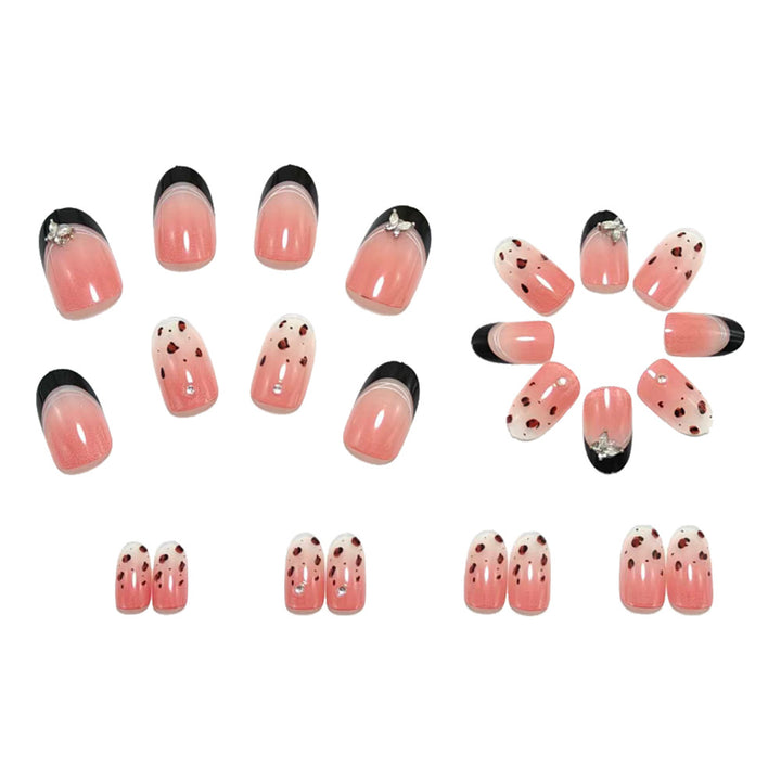 Exclusive artificial nails with dreamy heart and glitter effects Kalsten