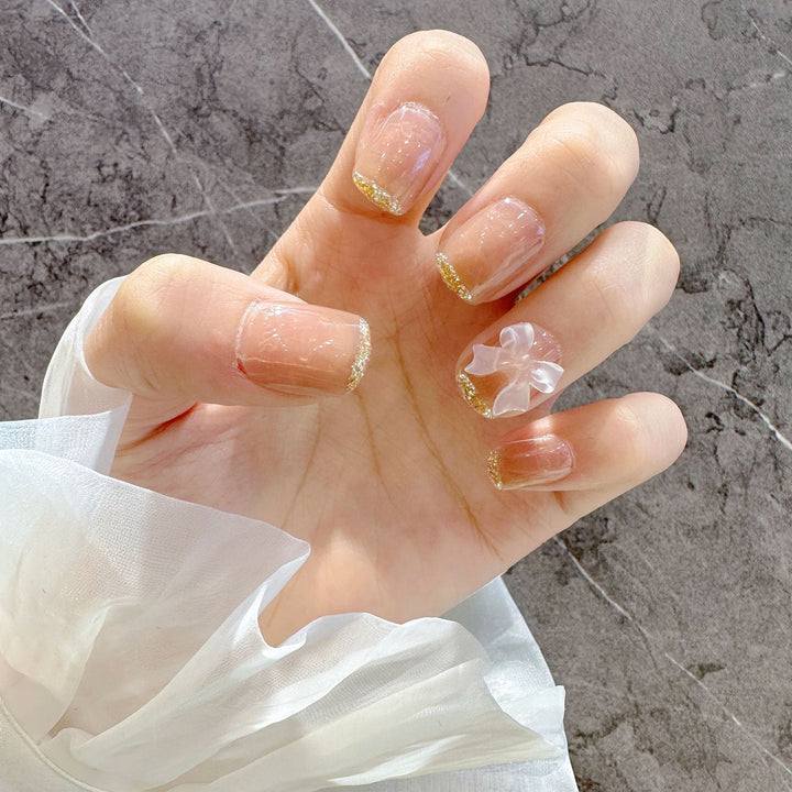 Elegant Glittered Press-On Nail Set Kalsten